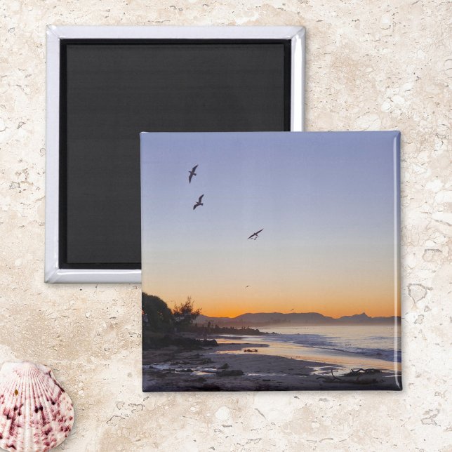 Ocean Beach Sunset Magnet (Skapare uppladdad)