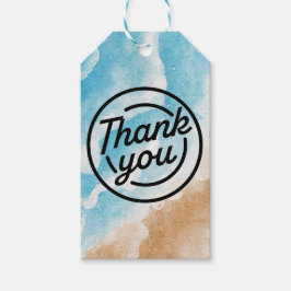 Ocean Beach Theme Tack Gift-etikett Presentetikett