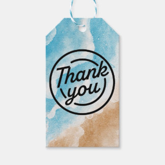 Ocean Beach Theme Tack Gift-etikett Presentetikett