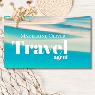 Ocean Beach Travel Agent Affärskort QR-kod Visitkort