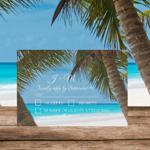 Ocean Beach Tropical 50-års bröllopsfirande RSVP OSA Kort