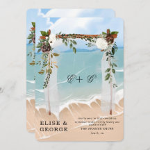 Ocean Beach Tropical Blommigt Canopy Unik Bröllop