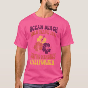 Ocean Beach Wild Wave 1971 Surfingminnen Kaliforni T Shirt