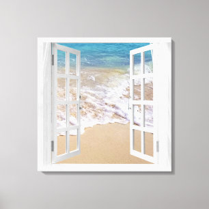 Ocean Beach Window Canvastryck