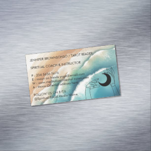 Ocean Beach Yoga Reiki Celestial Hand Magnetiska Visitkort