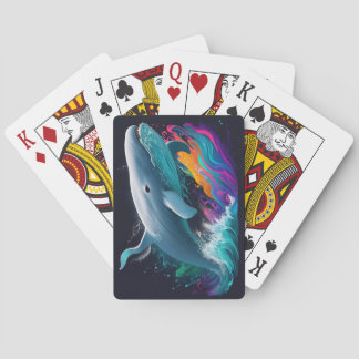 Ocean Beluga Whale Fantasy Färg Stänk Casinokort