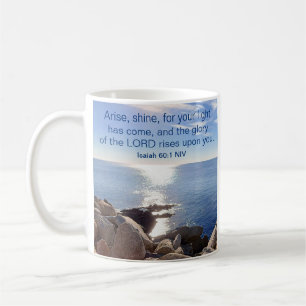 Ocean Bible Verse Arise och Shine Christian Kaffemugg