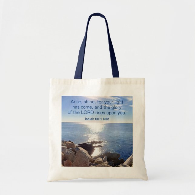 Ocean Bible Verse Arise och Shine Tygkasse (Framsidan)