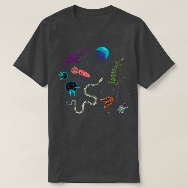 Ocean Bioluminescent T Shirt (Design framsida)
