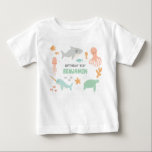 Ocean Birthday Kid Shirt T Shirt<br><div class="desc">Fira med födelsedag med en årslja med havets matade födelsedja. Använda anpassningsbarna om du vill ändra födelsedagstextraden och med barn namn. Perfekt för en första födelsedag.</div>