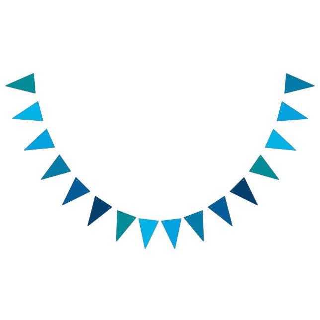 Ocean Blå Gradient Tema Triangulär Banner Vimplar (Alla)