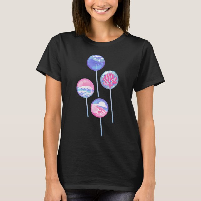 Ocean Blå Sockerbit T Shirt (Framsida)