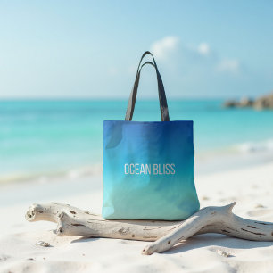 Ocean Bliss - Modern blå övertoning Tygkasse
