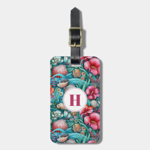 Ocean Blommigt Luggage Tag Bagagebricka