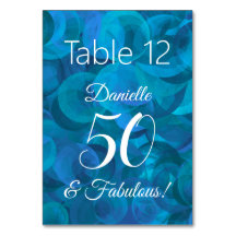 Ocean Blue 50 och Fabulous Födelsedagsfest Namn