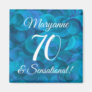 Ocean Blue 70 & Sensational Födelsedagsfest Magnet