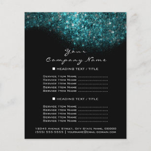 Ocean Blue Black Conceptual Minimal Confetti Flygblad