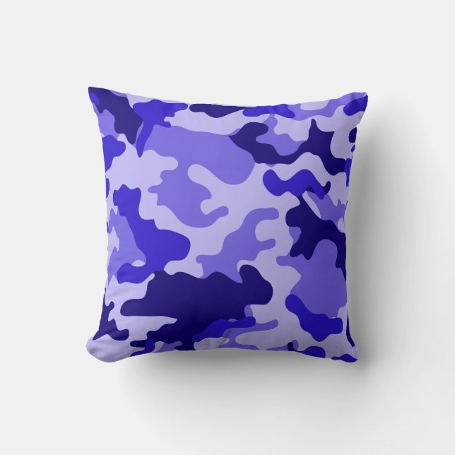 Ocean Blue Camo Dekorativ kudde (Framsida)