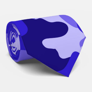 Ocean Blue Camo Neck Tie Slips