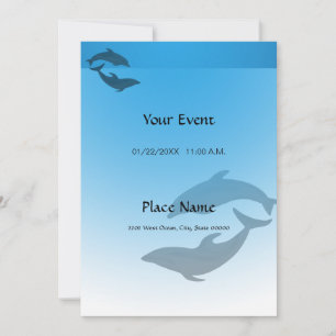Ocean Blue Dolphin-inbjudan Inbjudningar