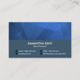 Ocean Blue Exquisite Polygon Crystals Farmakologi Visitkort