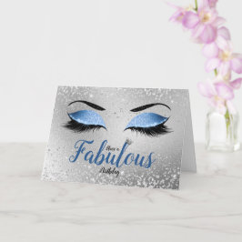 Ocean  Blue Fabulous Glitter Öga Standard Kort
