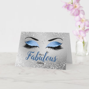Ocean Blue Fabulous Glitter Öga Standard Kort