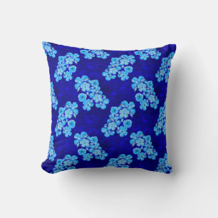 Ocean Blue Honu Turtles Hibiscus Flowers Kudde