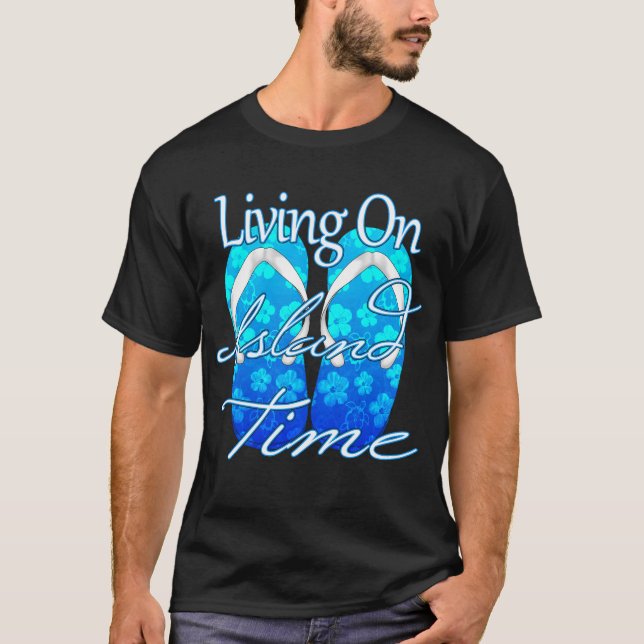 Ocean Blue Island Time T Shirt (Framsida)