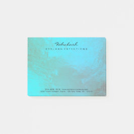 Ocean Blue Metallic Namn Webben Telefonnummer Post-it Block