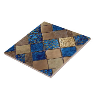 Ocean Blue Modern Beresh Guld Collection Kakelplatta