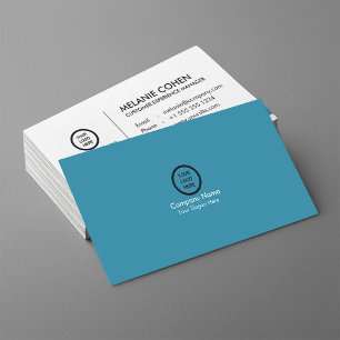 Ocean Blue Modern Professionell Corporate Branded Visitkort