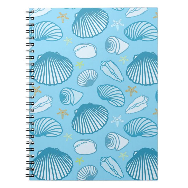 Ocean Blue Mönster Anteckningsbok (Framsidan)