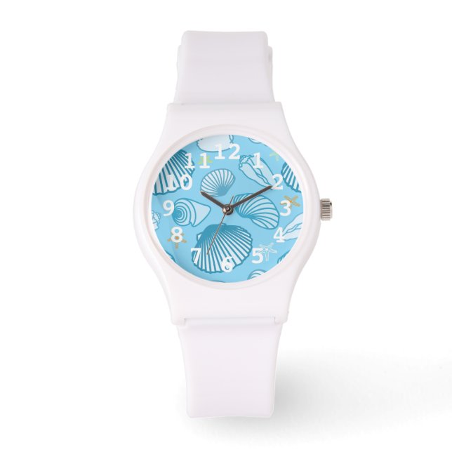 Ocean Blue Mönster Armbandsur (Framsida)