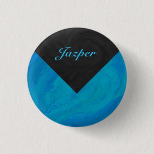Ocean Blue och Black Monogram Knapp