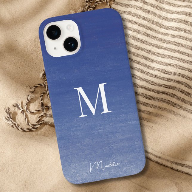 Ocean Blue Personlig Monogram Namn (Skapare uppladdad)