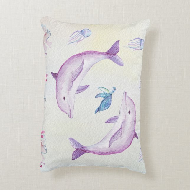 Ocean Blue Pillow Prydnadskudde (Baksidan(Vertikal))