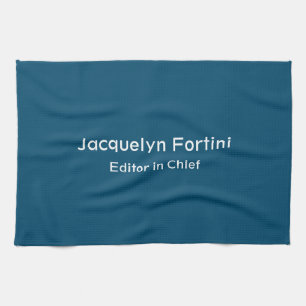 Ocean Blue Plain Elegant Modern minimalist Kökshandduk