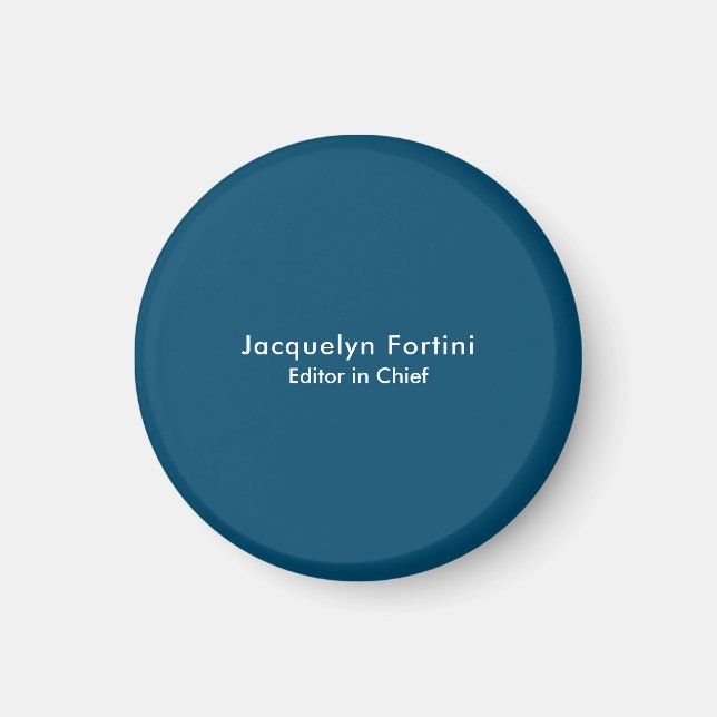 Ocean Blue Plain Elegant Modern minimalist Magnet (Framsidan)