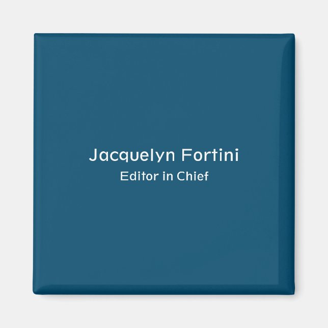 Ocean Blue Plain Elegant Modern minimalist Magnet (Framsidan)