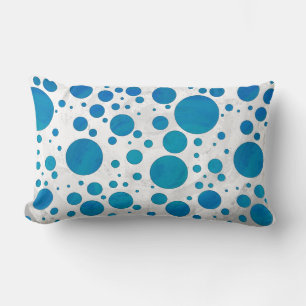 Ocean Blue Polka dots Lumbarkudde