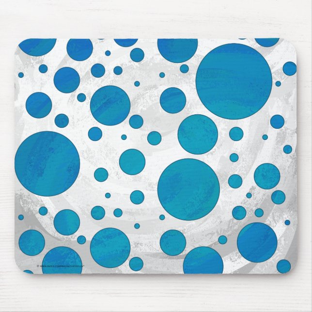 Ocean Blue Polka dots Musmatta (Framsidan)
