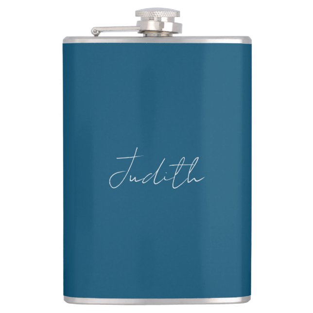 Ocean Blue Professionell Calligraphy Add Namn Fickplunta (Framsidan)