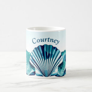 Ocean Blue Scallop Gräns Kaffemugg