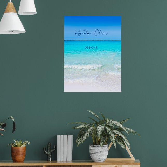 Ocean Blue Scene Business Visning Poster (Vardagsrum 1)