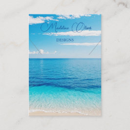Ocean Blue Scene Necklace Visning Visitkort