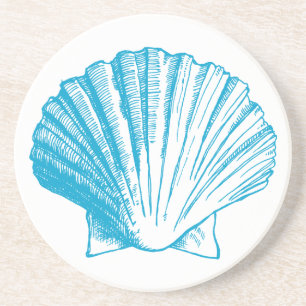 Ocean Blue Seashell Underlägg