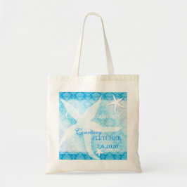 Ocean Blue Starfish Sommar Bridesmaids Gift Tygkasse