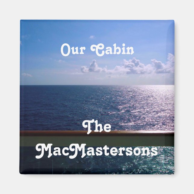 Ocean Blue Stateroom Door Marker Magnet (Framsidan)