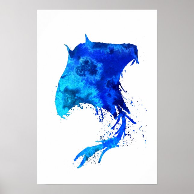 Ocean Blue Stingray Poster (Framsidan)